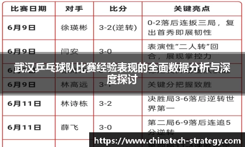 武汉乒乓球队比赛经验表现的全面数据分析与深度探讨